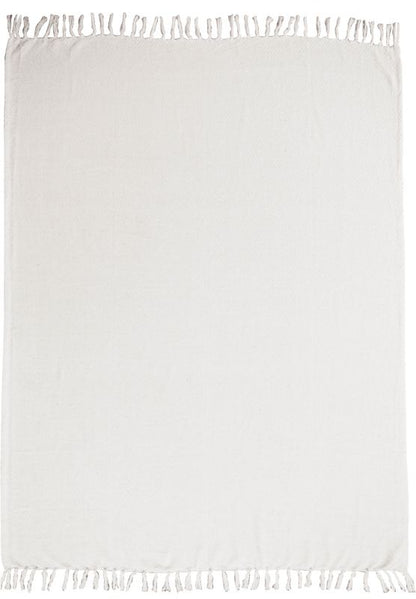Vævet plaid 130 x 170 cm med hvide romber