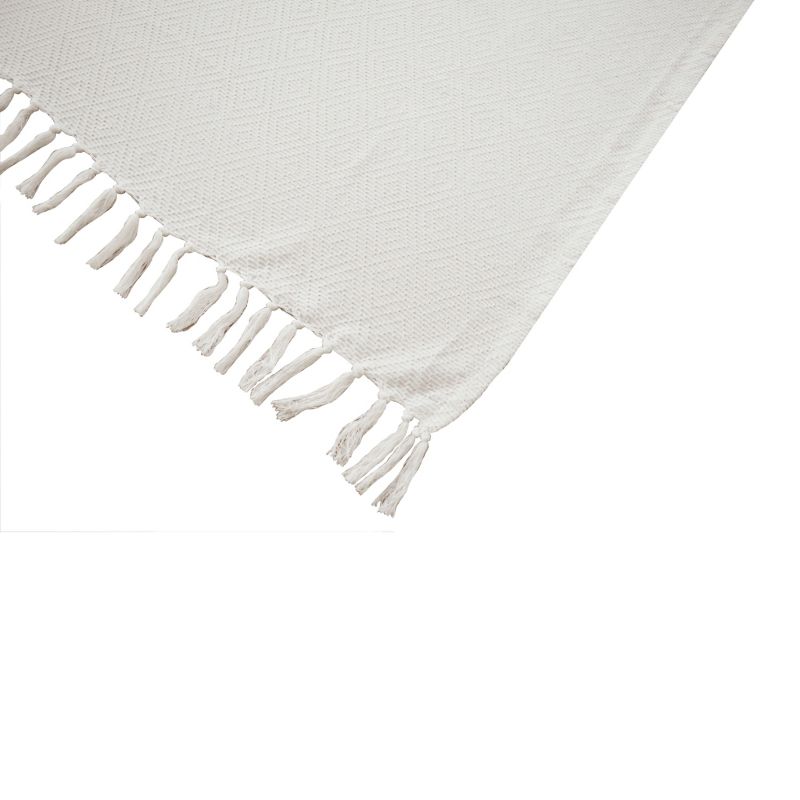 Vævet plaid 130 x 170 cm med hvide romber