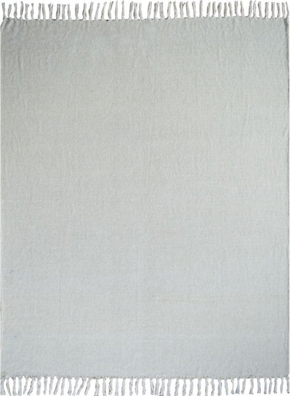 Vævet plaid 130 x 170 cm med zigzag i beige