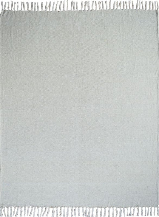 Vævet plaid 130 x 170 cm med zigzag i beige