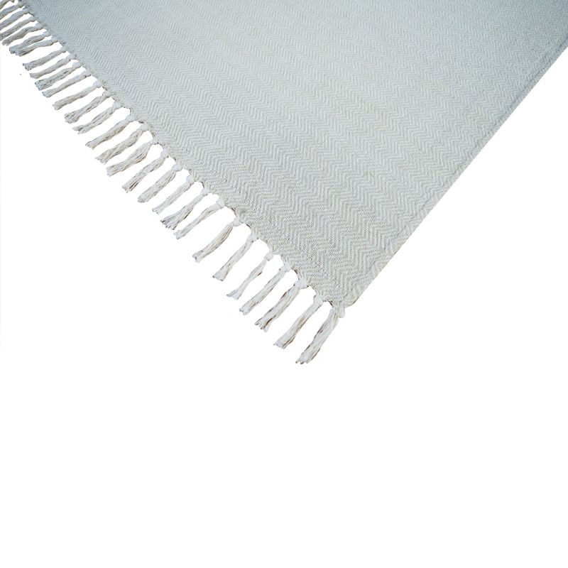 Vævet plaid 130 x 170 cm med zigzag i beige