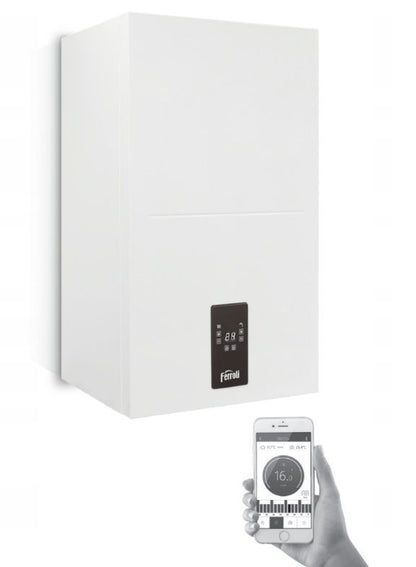 Ferroli TOR 18 elektrisk kedel, enkeltfunktion med vejrkompensering, 18 kW, 1 stk.