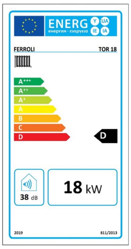 Ferroli TOR 18 elektrisk kedel, enkeltfunktion med vejrkompensering, 18 kW, 1 stk.