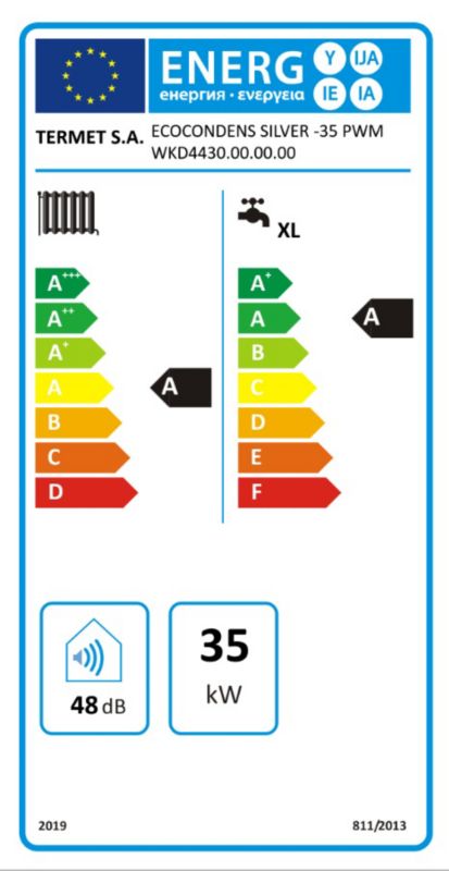 Termet SILVER 35 kW PRO kondenserende gasfyr 1-funktions, 1 stk.