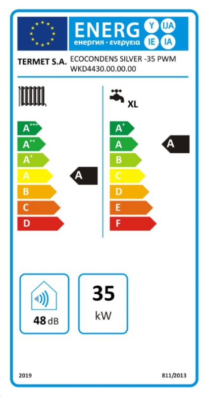 Termet SILVER 35 kW PRO kondenserende gaskedel 2-funktioner 1 stk.