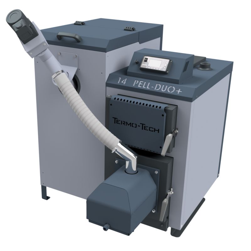 Pelletkedel Termo-Tech Pell-Duo 14 kW venstre