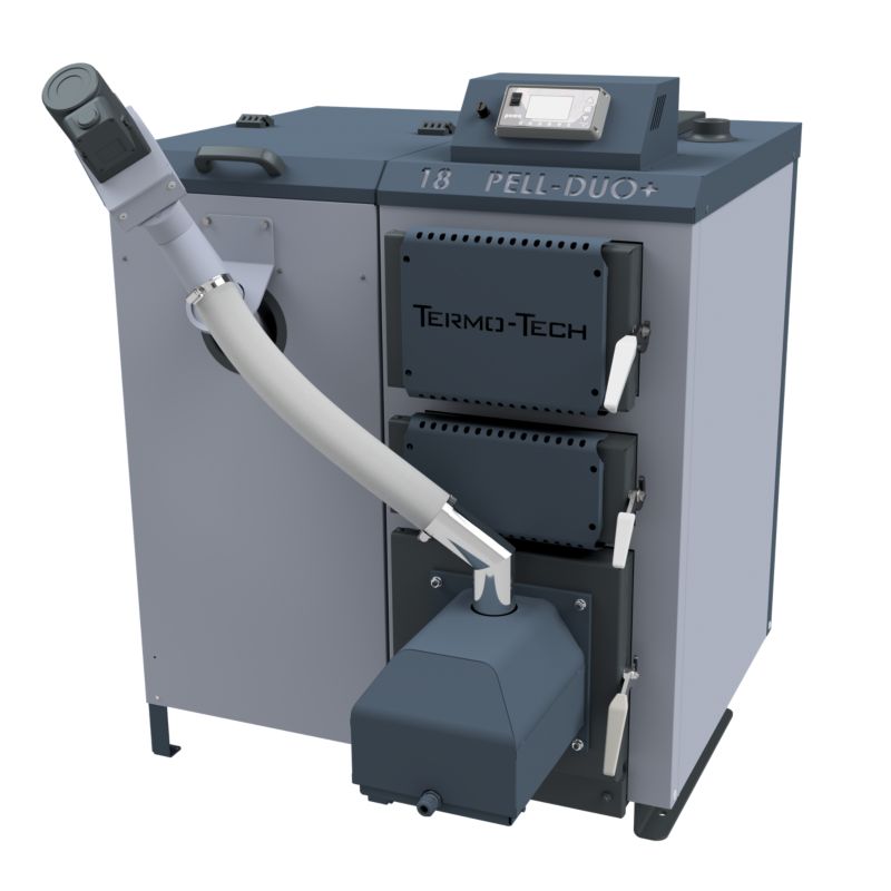 Pelletkedel Termo-Tech Pell-Duo 18 kW venstre