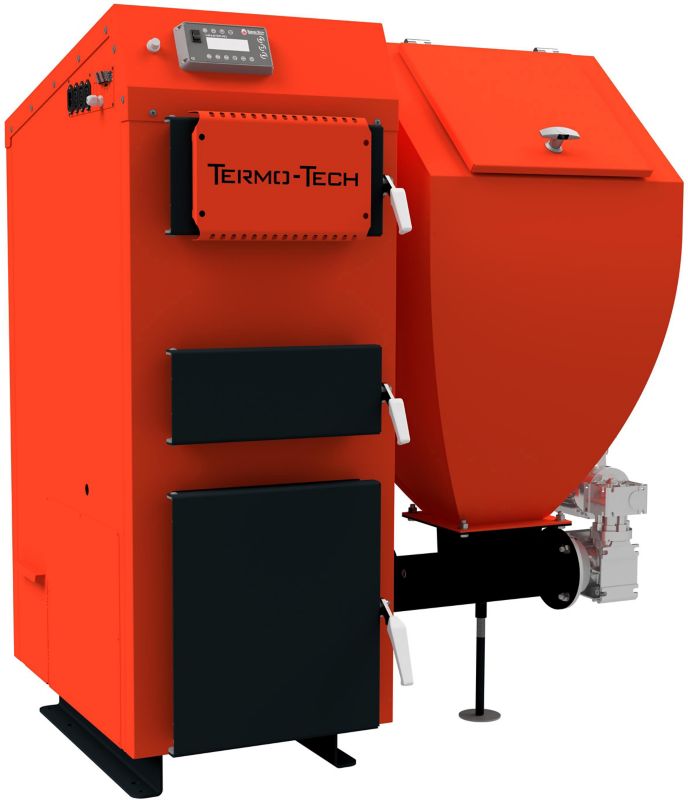 Fastbrændselsfyr Termo-Tech Eco Duo Plus 5. klasse 18 kW højre