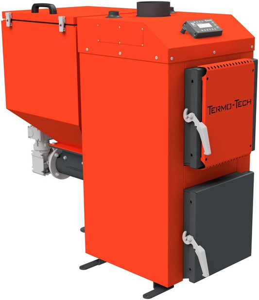 Fastbrændselsfyr Termo-Tech Eco Logic 5. klasse 12 kW højre