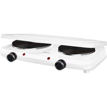 Kogeplade Dobbelt 2500W Hvid SCP 2271WH