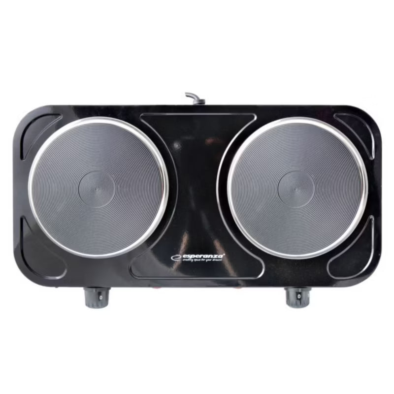 Kogeplade Dobbelt EKH010K 43x23,5 cm Sort 2000W