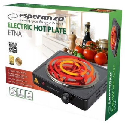 Kogeplade ETNA 21x21 cm Sort 1000W