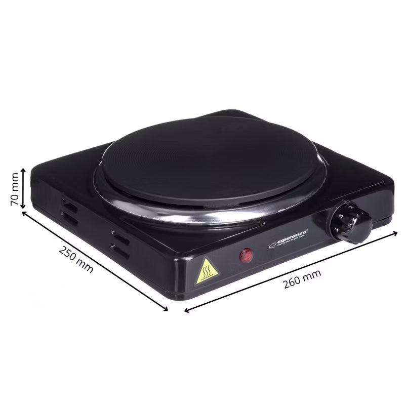 Kogeplade Pinatubo EKH002K 1500W Sort