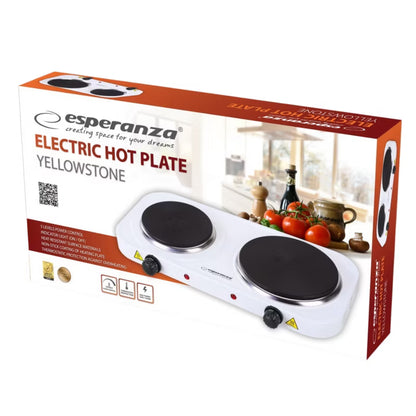 Kogeplade Yellowstone EKH014W 48x23,5 cm Dobbelt Hvid