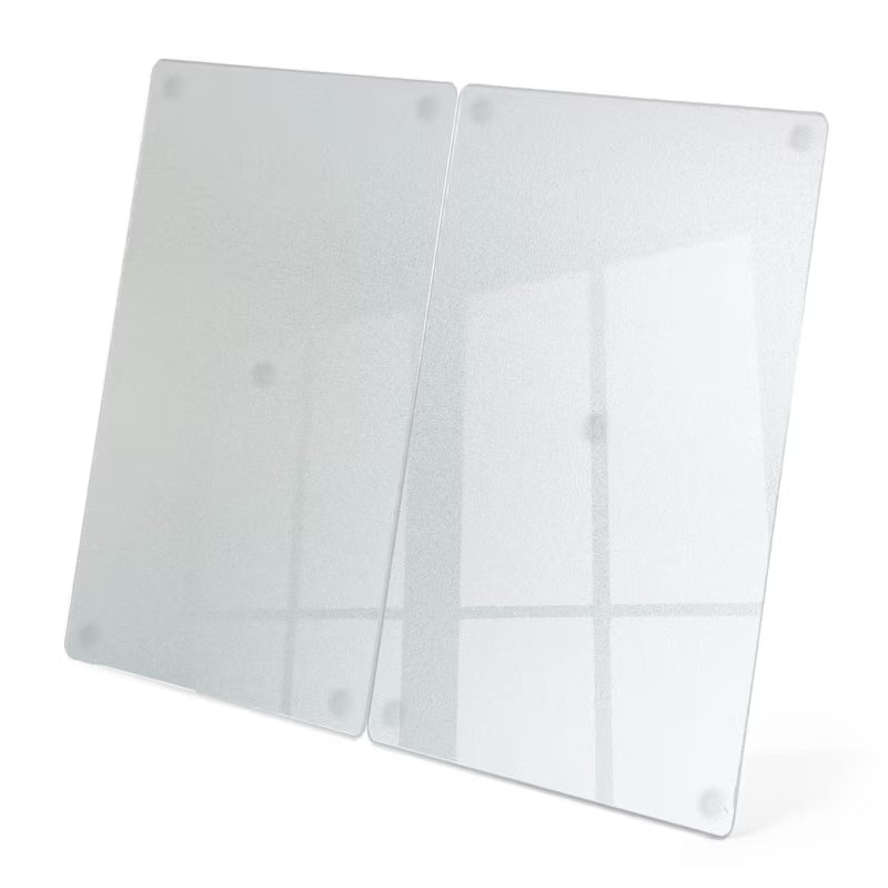 Kogepladebeskytter 30x52 cm Frostet Glas 2 stk.