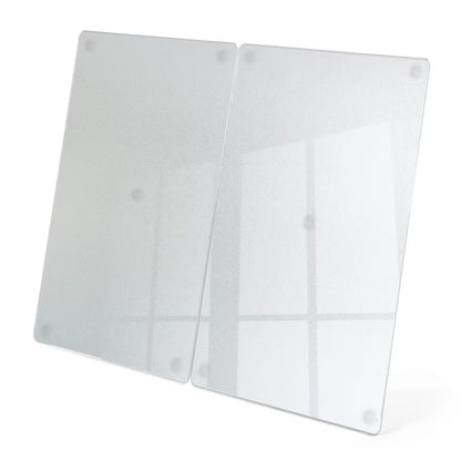 Kogepladebeskytter 30x52 cm Frostet Glas 2 stk.