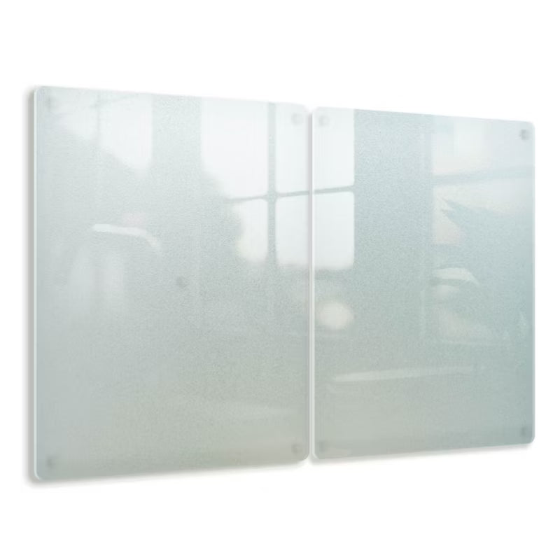Kogepladebeskytter 40x52 cm Hærdet Glas Frostet Mat 2 Stk.