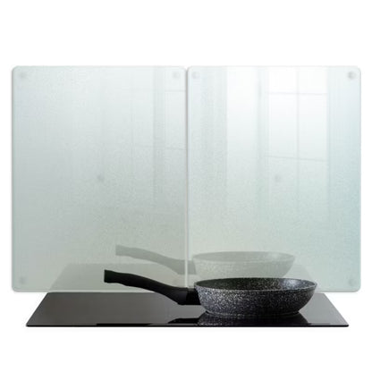 Kogepladebeskytter 40x52 cm Hærdet Glas Frostet Mat 2 Stk.