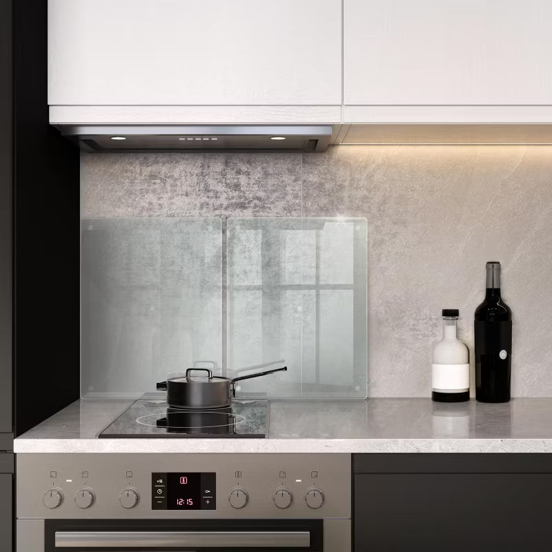 Kogepladebeskytter 40x52 cm Transparent Glas 2 Stk