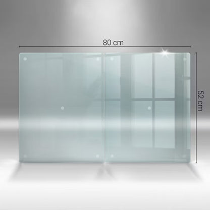 Kogepladebeskytter 40x52 cm Transparent Glas 2 Stk