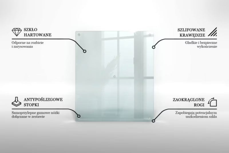 Kogepladebeskytter 60x52 cm Transparent Glas