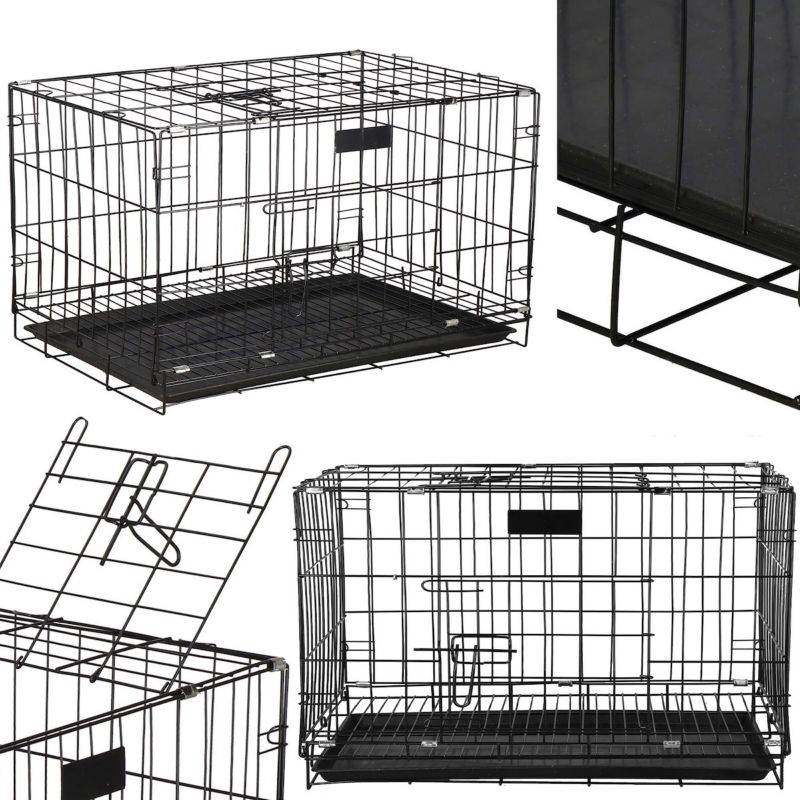 Springos hundeindhegning til hvalpe, hundekasse 93 x 67 cm, 1 stk.