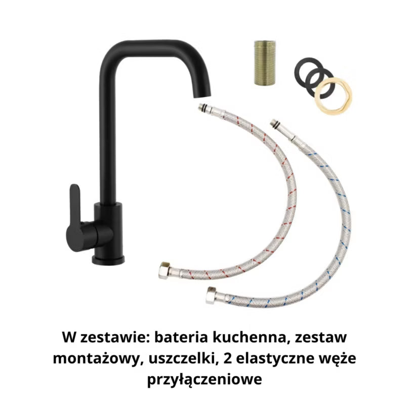 Køkkenarmatur Ango 32 cm Sort med Drejetud