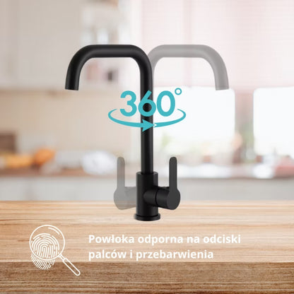 Køkkenarmatur Ango 32 cm Sort med Drejetud
