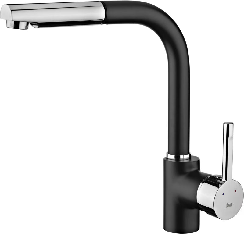 Køkkenarmatur ARK 938 med Udtrækstud Sort Krom