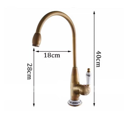 Køkkenarmatur ARTEMIDE 40 cm Børstet Messing