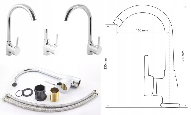 Køkkenarmatur Beta med Perlator Krom