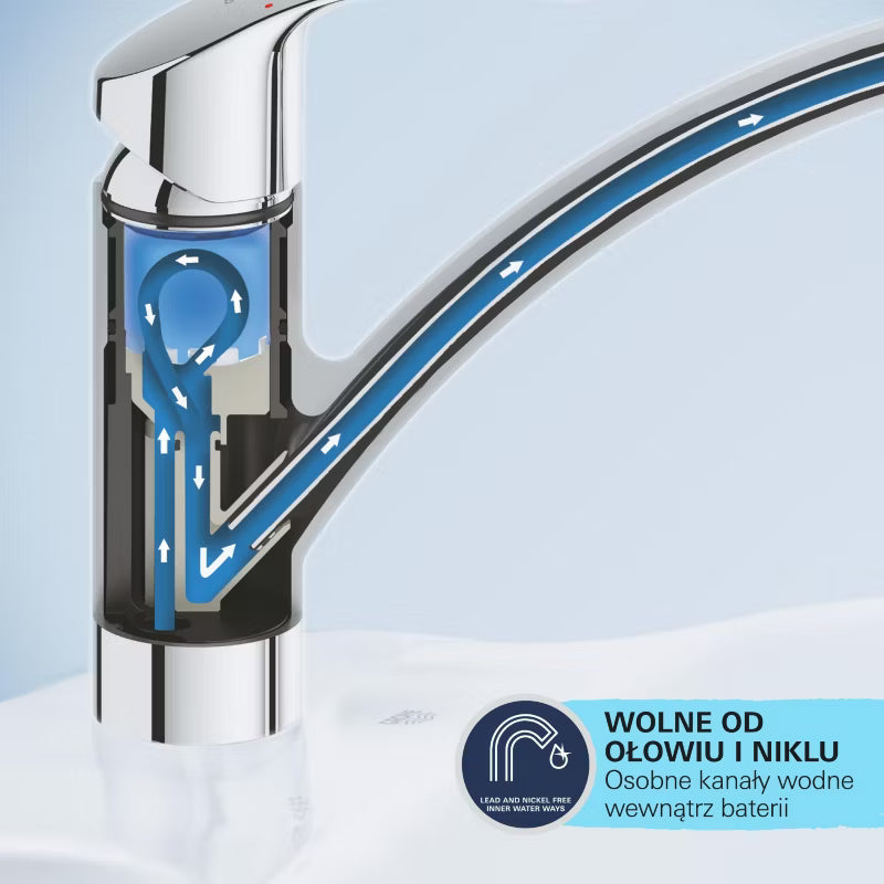 Køkkenarmatur Concetto Høj Tud Krom med Udtræk