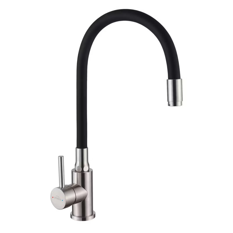 Køkkenarmatur Efi med Fleksibel Tud Inox Sort