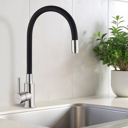 Køkkenarmatur Efi med Fleksibel Tud Inox Sort