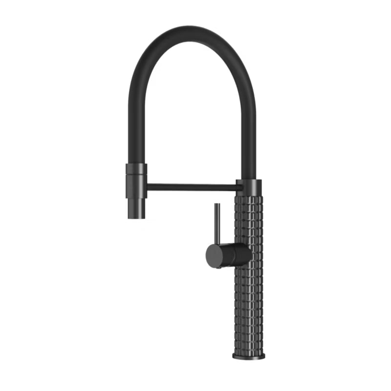 Køkkenarmatur Fano Gun Grey med Fleksibel Tud