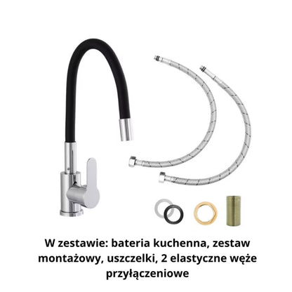 Køkkenarmatur Flessila 54 cm Sort med Krom