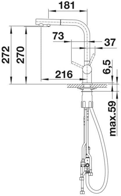 Køkkenarmatur Fontas II Guld med Vandfilter 360°