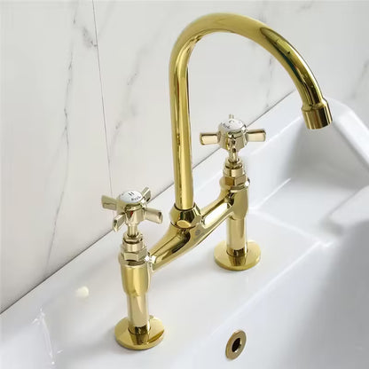 Køkkenarmatur Hudson Retro Guld Messing