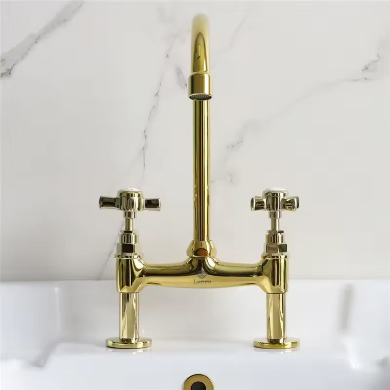 Køkkenarmatur Hudson Retro Guld Messing