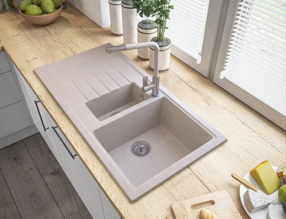 Køkkenarmatur Linea med Udtrækstud Beige