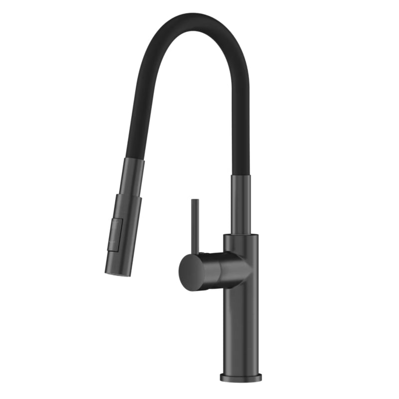 Køkkenarmatur Lonar Gun Grey med Fleksibel Tud
