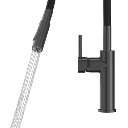 Køkkenarmatur Lonar Gun Grey med Fleksibel Tud
