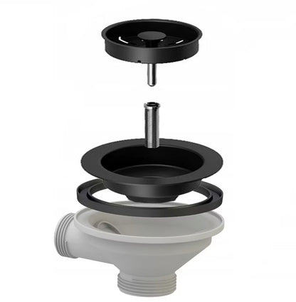 Køkkenarmatur med Udtrækstud og Vandlås Sort