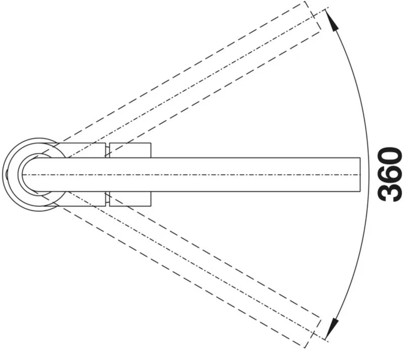 Køkkenarmatur Mila 27 cm Sort Mat