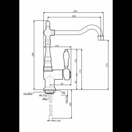 Køkkenarmatur MIR6RA-2 Kobber