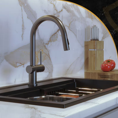 Køkkenarmatur Naya med Udtrækstud Gun Grey