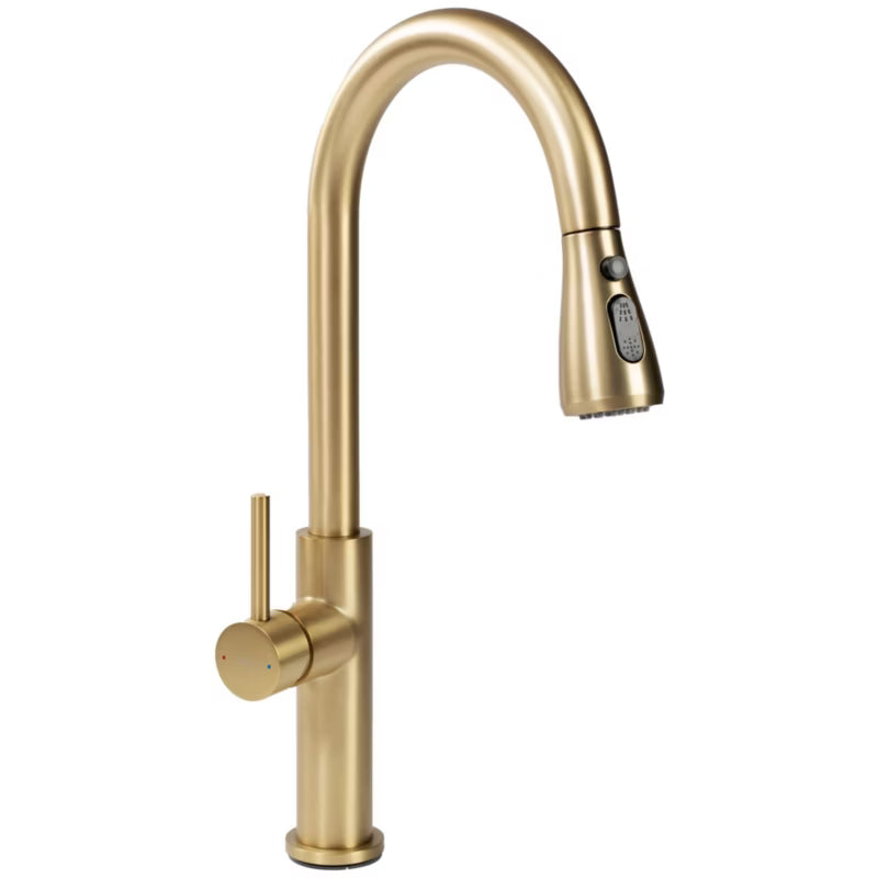 Køkkenarmatur Nest Børstet Guld med Udtrækstud