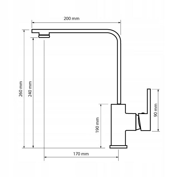 Køkkenarmatur Nook Sort Mat