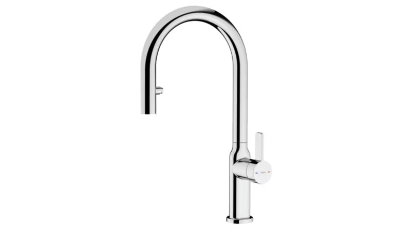 Køkkenarmatur Oval med Udtrækstud Krom