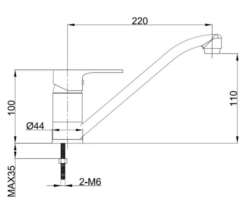 Køkkenarmatur Pana Drejetud Inox